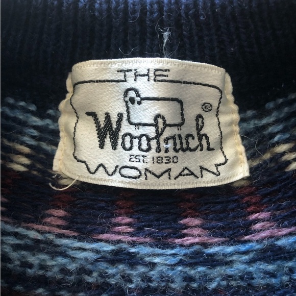 Woolrich Vintage 80s Fair Isle Heart Jacquard Knit Sweater in Oatmeal & Navy - Picture 8 of 10